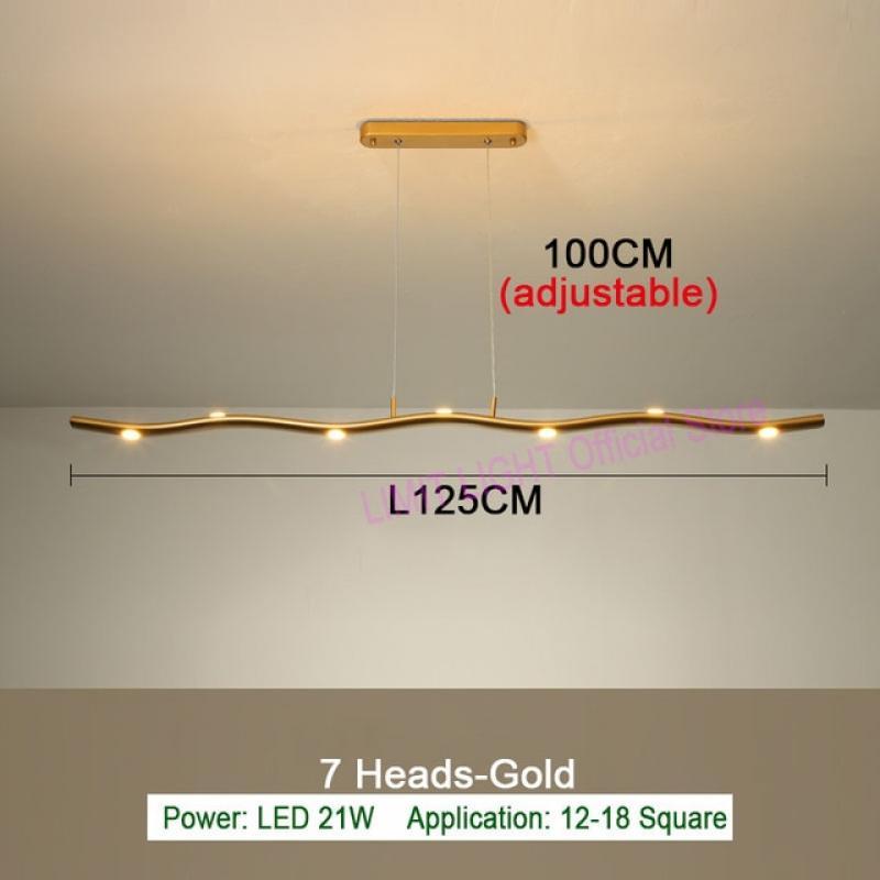 Modern LED Chandeliers for Dining Room Lustre Kitchen Bar Island Pendant Ceiling Lamp Aluminum Suspended Hanghing Light Fixtures