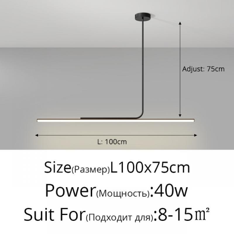 Minimalist Nordic LED Pendant Light Long Hanging Lamp Bedroom Office Living Dinning Study Room Cloakroom Home Decor Illumination