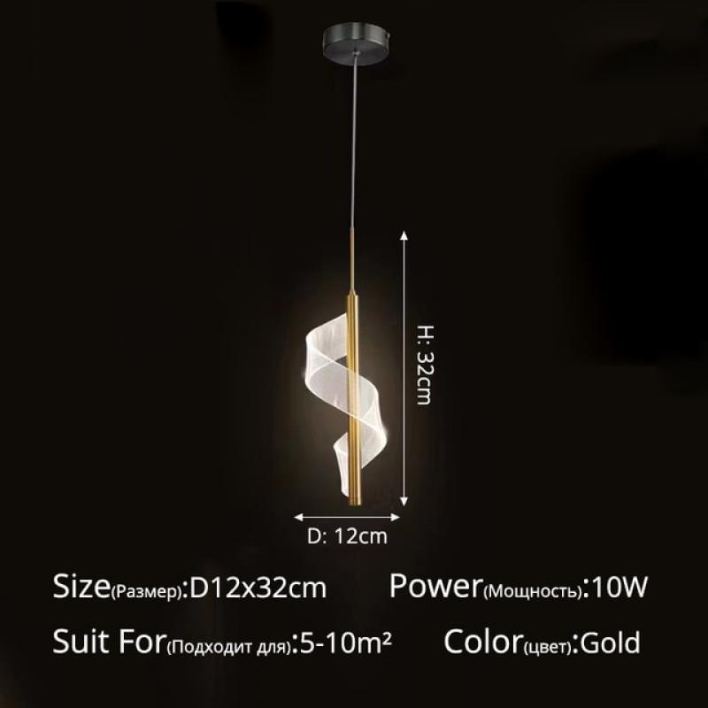 Modern Led Pendant Lights for Bedside Dining Room Bedroom Chandelier Home Hanging Lamp Lighting Suspension Design Luster Fixture