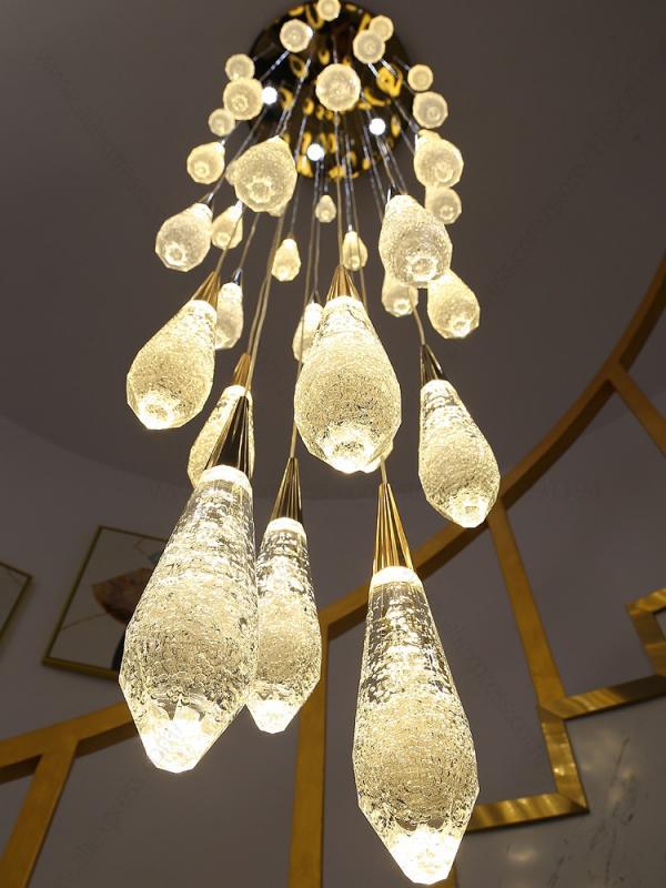LED Pendant Lamp Modern Hanging Lamp Villa Living Room Attic Lamp Restaurant Kitchen Home DecorationNordic Staircase Chandelier