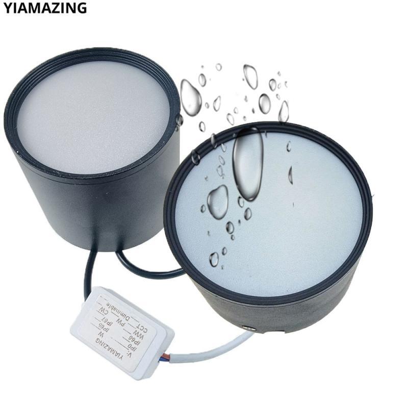 AC 220V 110V LED Waterproof Outdoor LED Downlight Surface Mounted IP65 7w 9W 12W 15W 18W Porch Wall Light  Balcony Canopy Lamp