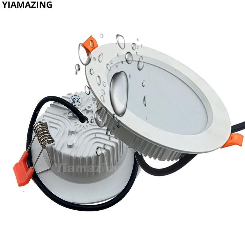 Built-in Led Spots 220v IP65 Kitchen Waterproof LED Downlight 5W 7w 9W 12W 15W 18W 24W Recessed Spotlight Bathroom Ceiling Lamp