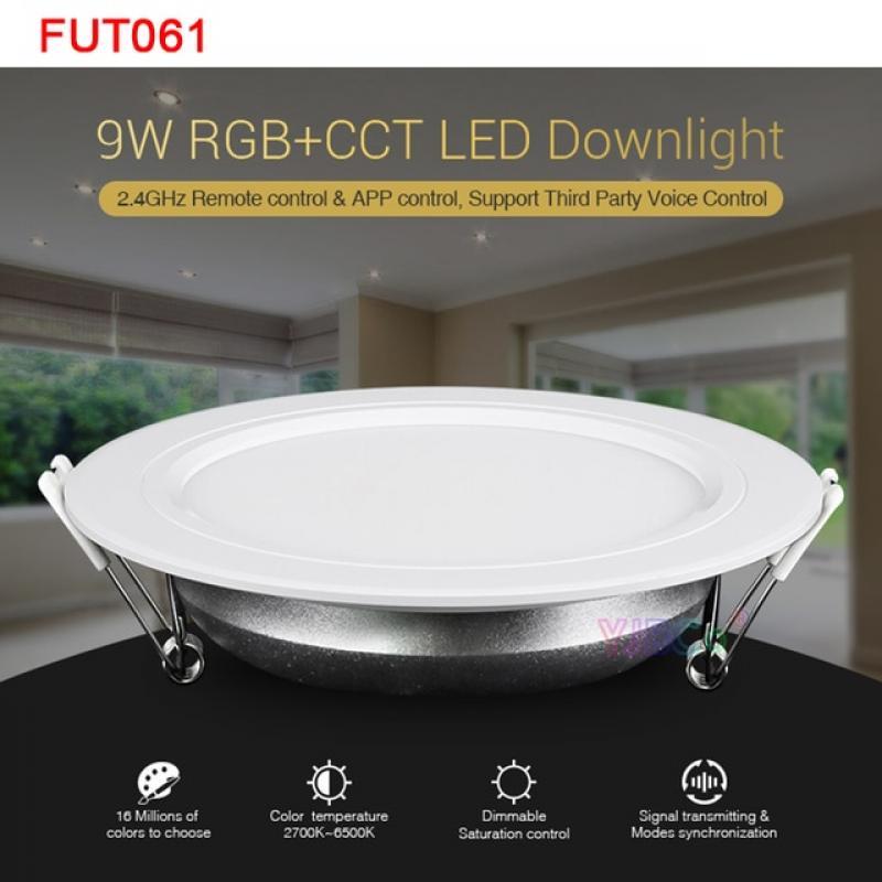 Miboxer 9W RGBCCT LED Downlight FUT061 White/Black  Dimmable Ceiling Smart Panel Light AC 110V 220V 2.4G RF Remote/Voice Control