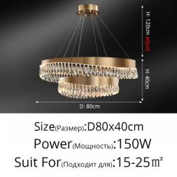 Light Luxury Crystal Chandeliers Living Room Dining Bedroom Modern Minimalist Post-modern Stainless High-end Villa Chandelier