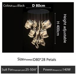 LED Acryl Designer Hanging Lamps Gold/Black Living Room Lighting Chandelier Lighting Suspension Luminaire Stairs Pendant Lamp
