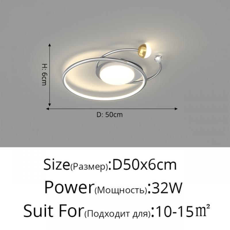 Silver Projection Modern LED Chandelier For Living Room Bedroom Office Coffee Shop Apartment And Villa Lighting Home Decor
