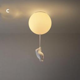Creative Led Chandelier Children's Room Balloon Bear Chandelier Modern Minimalist Bedroom Study Room Indoor Lighting Decor Lamps
