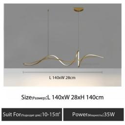 Modern Minimalism Led Pendant Lamp  For Living Dining Room Kitchen Room Desks Black Chandelier Home Decoration Light Fixture
