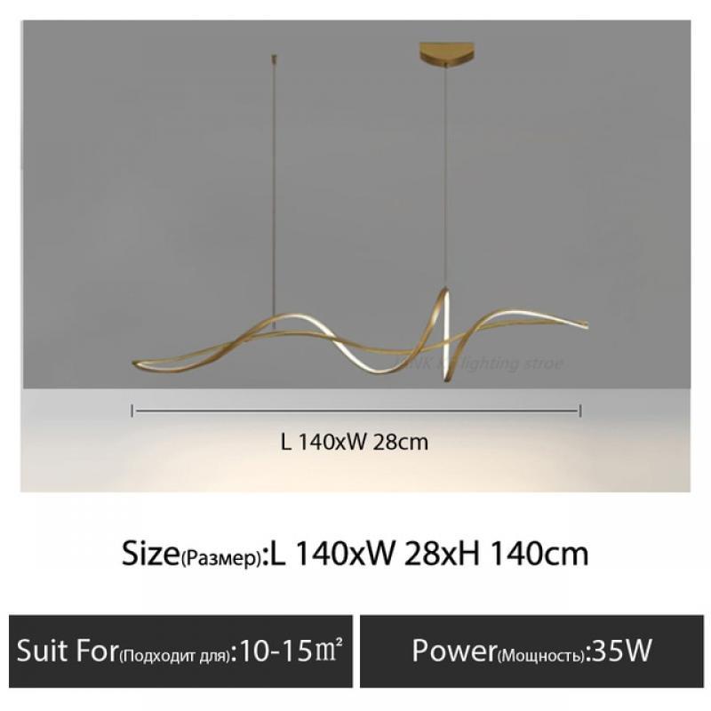 Modern Minimalism Led Pendant Lamp  for Living Dining Room Kitchen Room Desks Black Chandelier Home Decoration Light Fixture