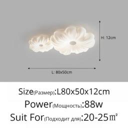Modern Simplicity Flower Living Room Chandeliers Cream Style Petal Master Bedroom Ceiling Lamp Warm Children's Restaurant Lamp