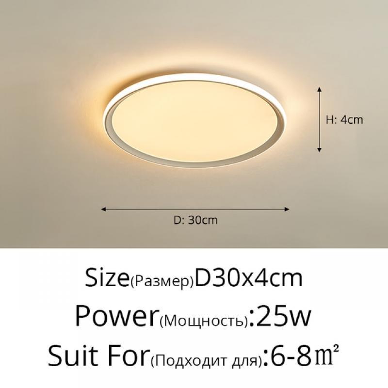 Square Round Led Ceiling Chandeliers Simple Minimalist Ultra Thin Lighting Fixture for Living Room Bedroom Home Decor Lamp
