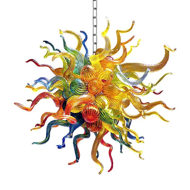 GIRBAN Unique Hand Blown Glass Chandelier LED Lighting 110-240V Pendant Lamps for Indoor Living Room Bar Home Hotel Chandeliers