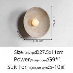 Retro Japan Style Restaurant Wall Lamp Living Room Hallway Wall Decoration LED Resin Wall Lamp Bedroom Bedside Lighting Fixture