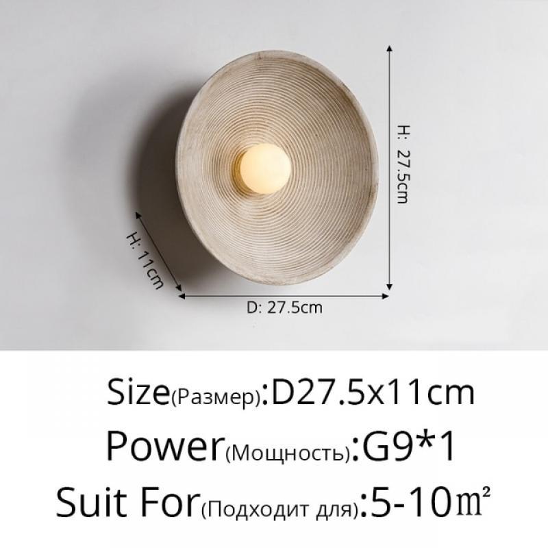 Retro Japan Style Restaurant Wall Lamp Living Room Hallway Wall Decoration LED Resin Wall Lamp Bedroom Bedside Lighting Fixture