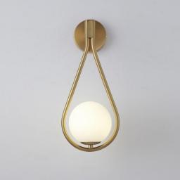 Nordic LED Wall Lamp Minimalist Glass Living Room Corridor Balcony Creative Staircase Bedroom Bedside Lamp Art Decor Wall Light