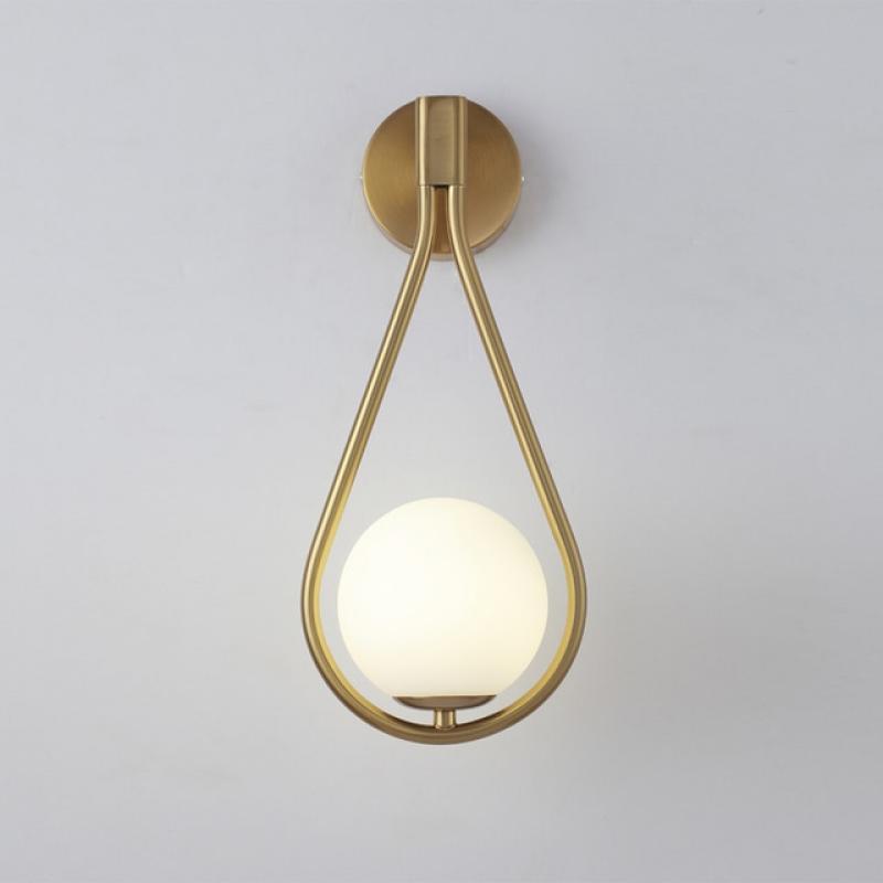 Nordic LED wall lamp minimalist glass living room corridor balcony creative staircase bedroom bedside lamp Art Decor Wall Light