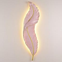 Modern LED Feather Wall Lamps Resin Lamp Bedroom Bedside Living Room Background Wall Hallway Home Decor Lustres Indoor Lighting