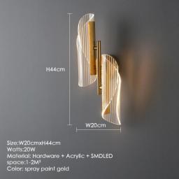 LODOOO Modern Led Wall Lights For Living Room Bedroom Bedside Wall Lamp Foyer Entrance Corridor Gold Sconce Lamp