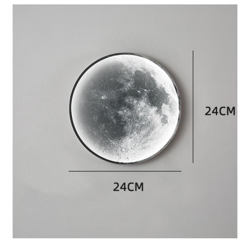 Moon wall lamp can be used as mural decoration Decorative mirrors lamp,Home Decor art background Night light  room decor