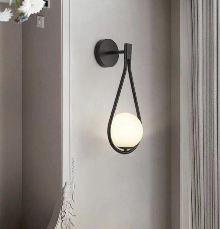 Glass Ball Brass Wall Lamps Nordic LED Bedroom bedside lamp Living Dining Room Aisle Balcony Decor Lighting Fixture