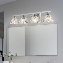 Modern Crystal Bathroom Lamp Mirror Front Lamp Wash Basin Mirror Lamp New G9 Lamp Cap Makeup Table American Style Wall Lamp