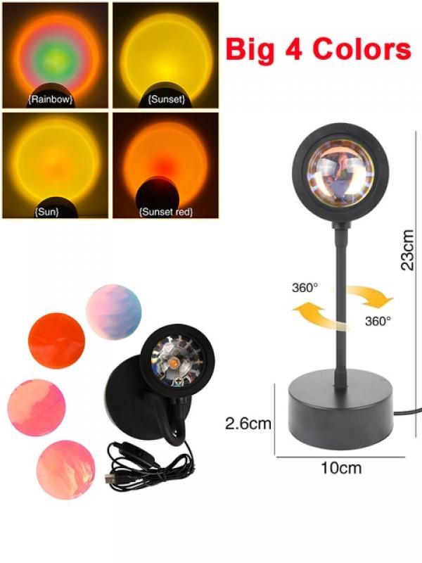 USB Sunset Lamp Sunset Projector Mood Light Living Room Bedroom Night Light Room Decor Bar Atmosphere Photography Background