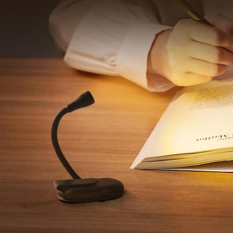 10Pcs Mini Clip Light LED Nightlight Rechargeable Hose Table Lamp for Reading Book Lighting Holiday Gifts for Children