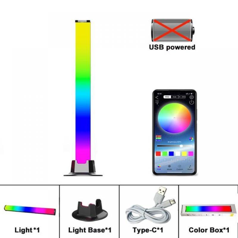 Smart RGB Symphony Sound Control LED Light Music Rhythm Ambient Pickup Lamp With App Control For TV Compute Gaming Desktop Decor