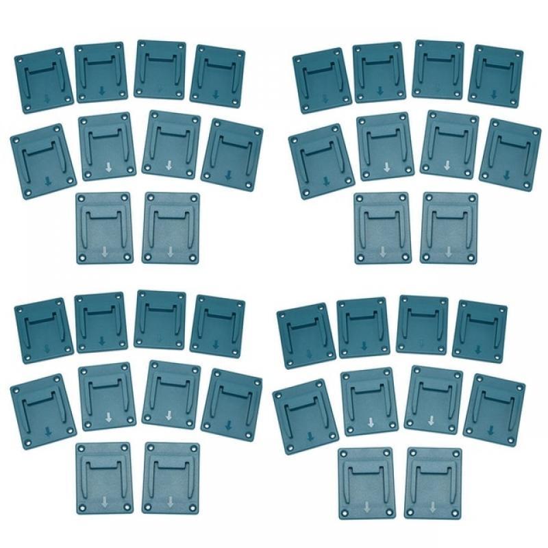 40Pcs Machine Holder Wall Mount Storage Bracket Fixing Devices For Makita 18V Electric Tool Battery Tools Blue