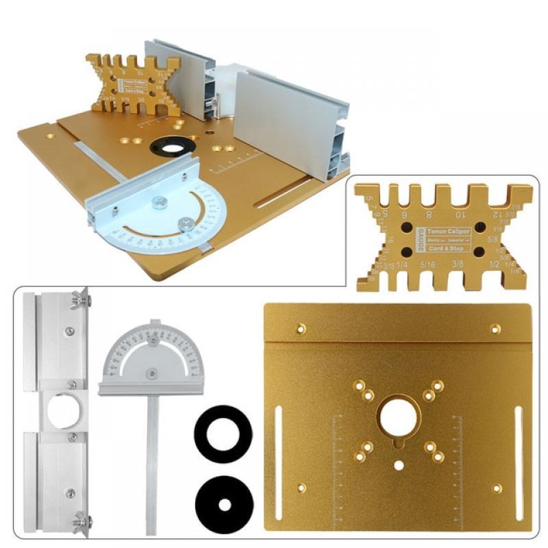 Router Table Insert Plate Aluminum Router Lift Woodworking engraver inverted plate for Wood Router Saw Trimmer Engraving Machine