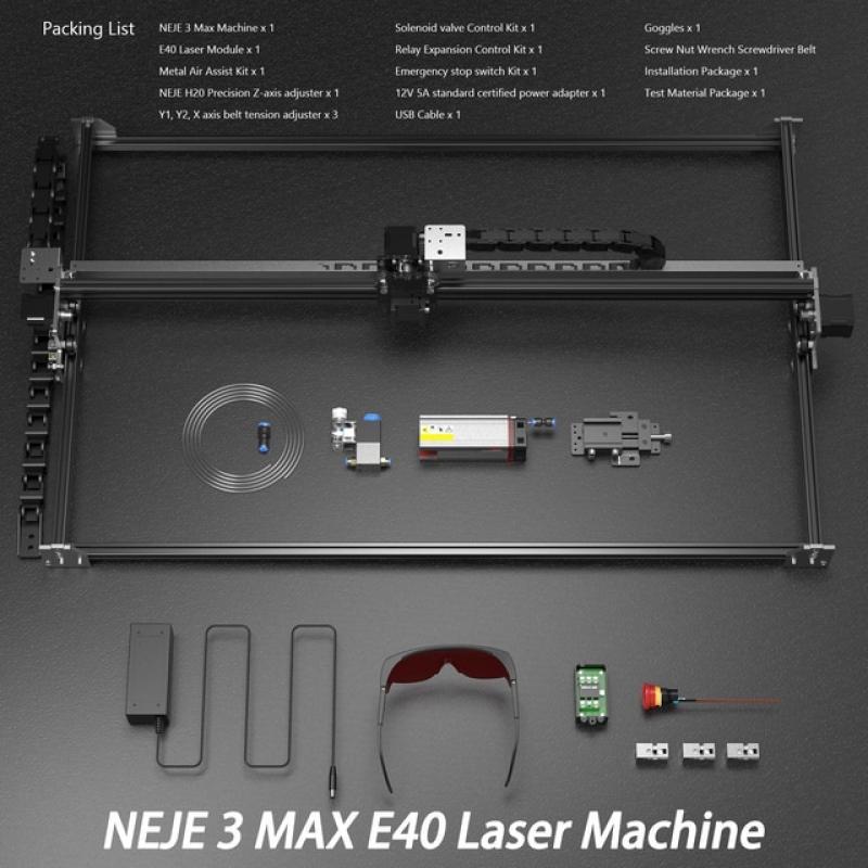 NEJE 3 Max E40 Laser Engraver CNC Router Desktop Wireless Cutter Cutting Engraving Machine GRBL Wireless App Control DIY Wood