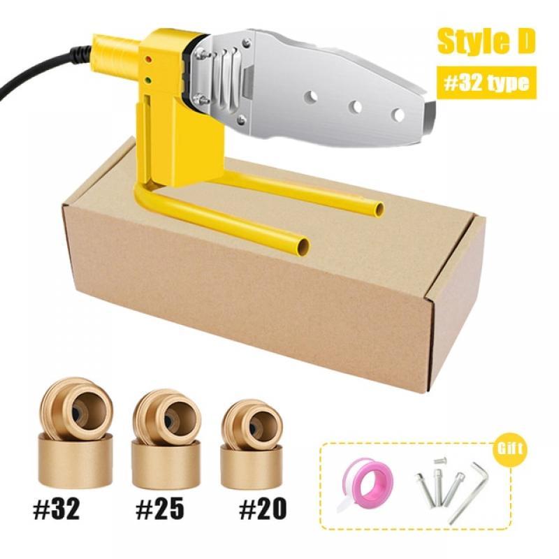 1400W/1000W/800W Pipe Welding Machine Pipe Soldering Iron Plastic Welding PP/PPR/PB/PE Tube Heating Hot Melt Tool 63/23 Types
