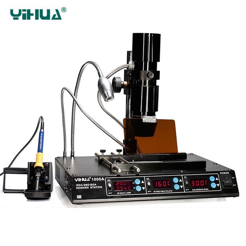 YIHUA 1000A Soldering Station infrared Rework Station Soldering iron Laptop Motherboard Repairing Tools SMD BGA Rework Station