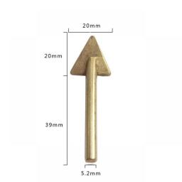 1/2Pcs Plastic Repair Triangular Copper Smoothing Head Triangular SolderingIron Head Leather For 60 Watt Plastic Welding Kit