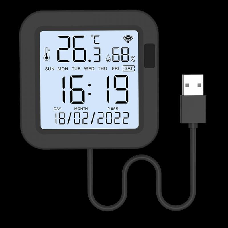 Tuya WiFi Universal IR Remote With Temperature Humidity Sensor for Air Conditioner TV Works with Alexa Google Assistant