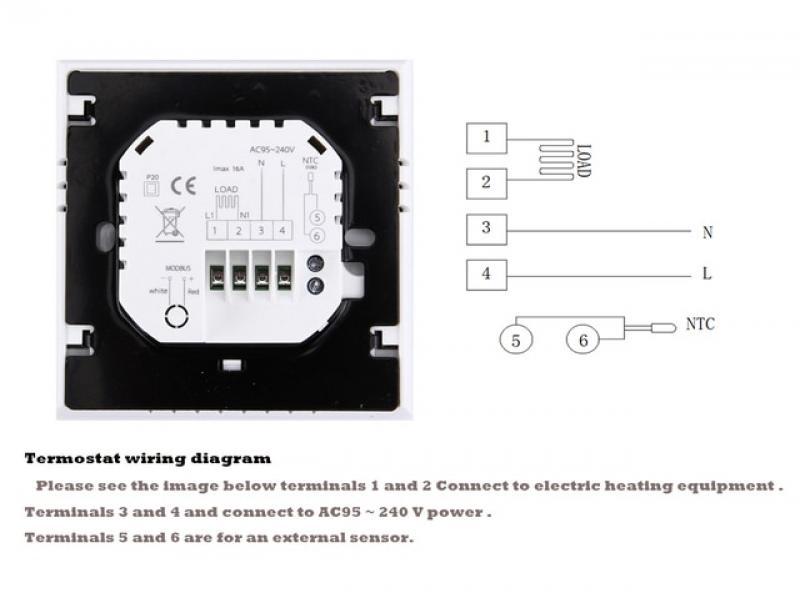 Qiumi Smart WiFi Water Heating / Electric Heating/ Boiler Heating Floor Thermostat Programmable Temperature Touch Controller