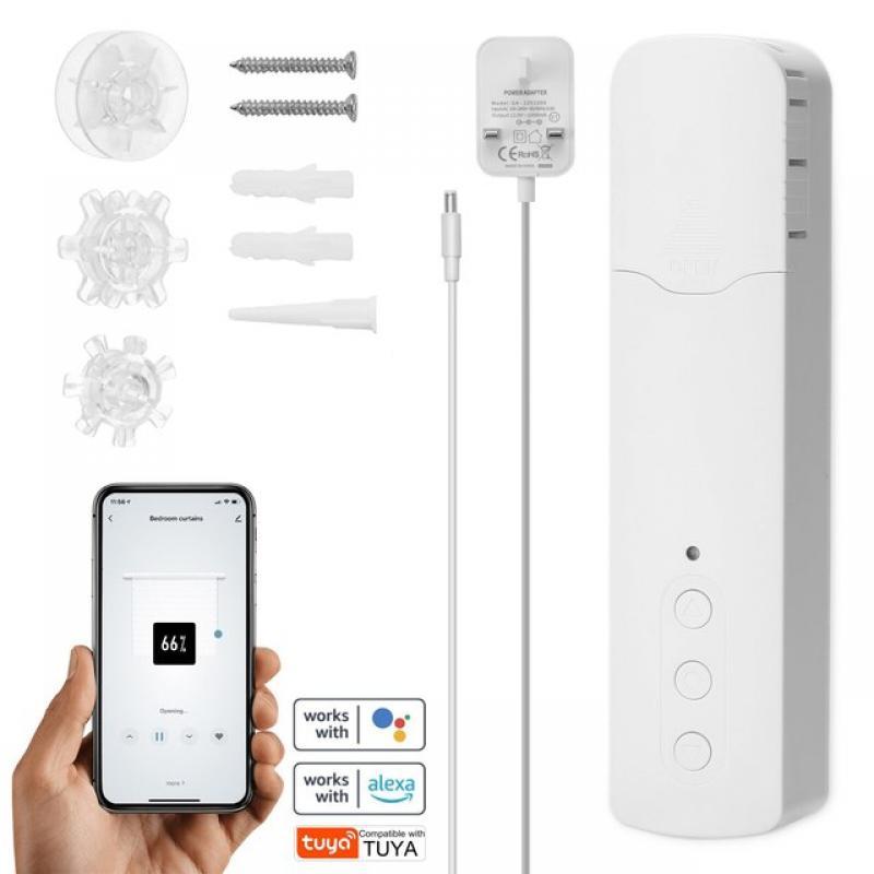 Tuya WiFi M616EGWT Smart Electric Curtain Motors Chain Roller Blinds APP Voice Control Compatible with Alexa Google Home