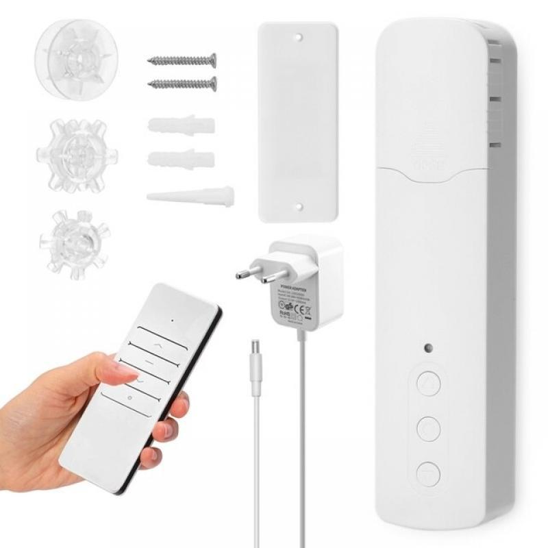 Tuya WIFI Smart Electric Curtain Motor Chain Roller Blinds Pull Bead Curtain Motor System For Alexa Google Home Voice Control