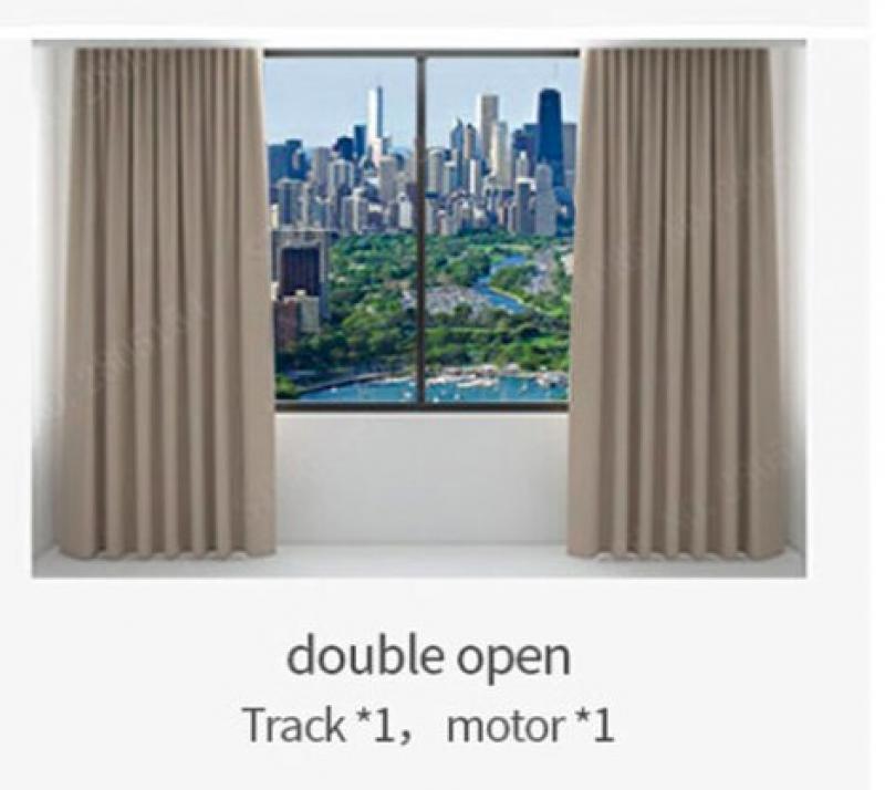 Tuya Wifi Zigbee Electric AI Curtain Support Alexa Google Alice Voice Control Smart Home System Motor Rail Custom Track Size Set