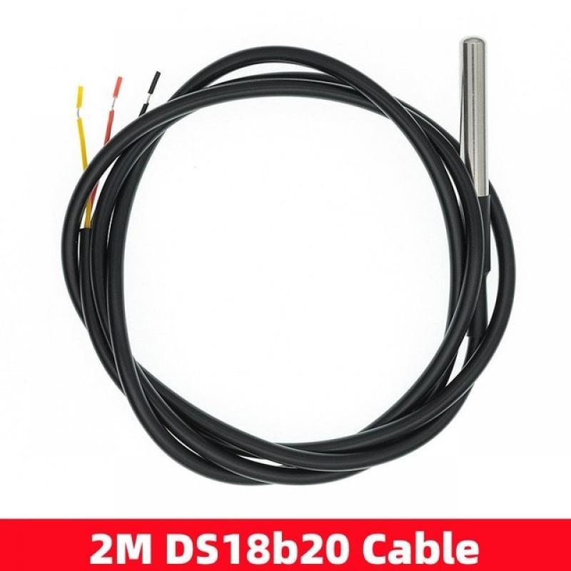 DS18B20 Temperature Sensor Module Kit Waterproof 100CM Digital Sensor Cable Stainless Steel Probe Terminal Adapter For Arduino