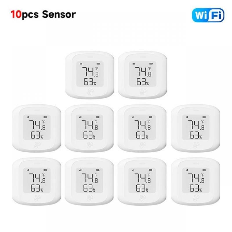 Mini Tuya Smart WiFi/Zigbee LCD Temperature and Humidity Sensor Wireless Detector Intelligent Linkage Support Alexa Google Home