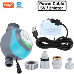 Nashone Tuya WiFi Smart Irrigation Garden Watering System Automatic Tuya Watering Timer WiFi Valve Work With Alexa Google Home