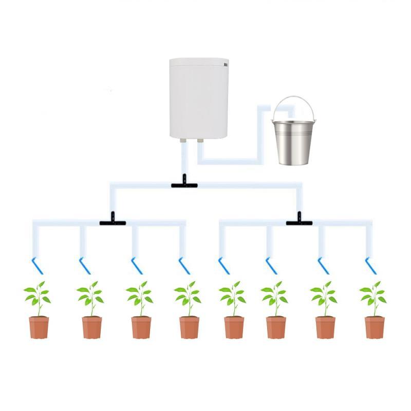 Indoor Plants Watering System Kit Intelligent Drip Irrigation Device 8 Drip Heads Timer Automatic Pump Controller