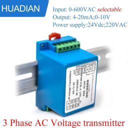 Ac Voltage Transducer Voltage Sensor Transmitter Transformer Input 0-400V Ac Output 0-10V Dc