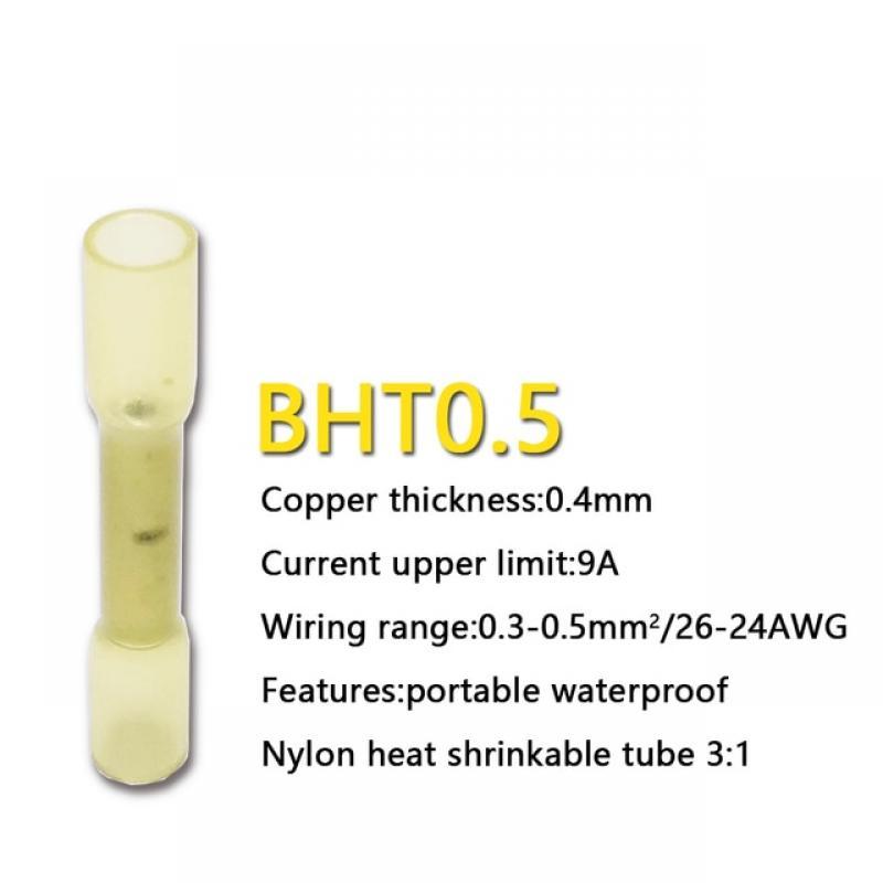 Heat Shrink Butt Wire Connectors Waterproof Insulated Automobile Wire Cable Crimp Terminals AWG 26-10 0.3-6.0mm2