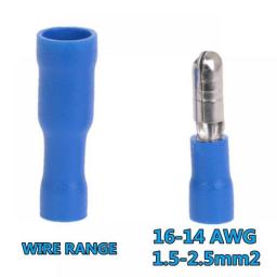 100pcs  Assorted Female Male Bullet Butt Connector Insulated Crimp Wire Terminals For 22~10AWG