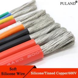 1M/5M Heat-resistant Cable 30 28 26 24 22 20 18 16 15 14 13 12 10 AWG Ultra Soft Silicone Wire High Temperature Flexible Copper