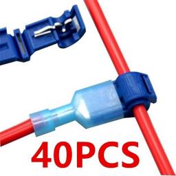 20pcs/40Pcs Quick Electrical Cable Connectors Snap Splice Lock Wire Terminals Crimp Electric Motorcycles  Ham Radio