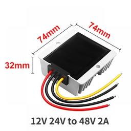 12V 24V To 48V 2A -10A DC Step Up Converter Boost Waterproof Module Transformer