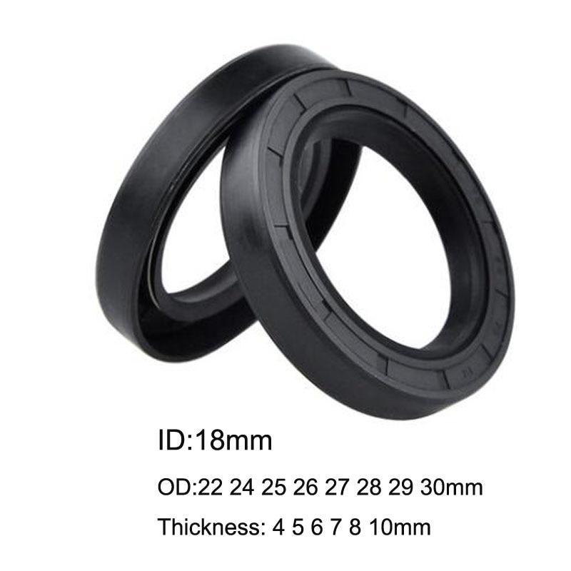 5/10 Pcs NBR Nitrile Rubber Double Lip TC Oil Seal Gasket 18x22x7 18x24x5/6/7 18x25x5/6/7 18x26x4/5/6/7 18x27x7 18x28x6/7/8/10mm